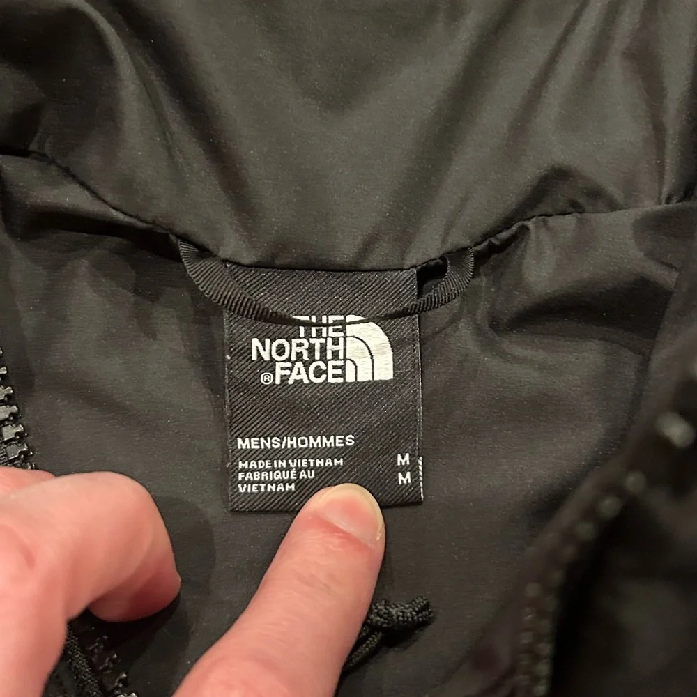 The North Face Mens Puffer Jacket Quilted Black Zip Up Coat Primaloft Medium